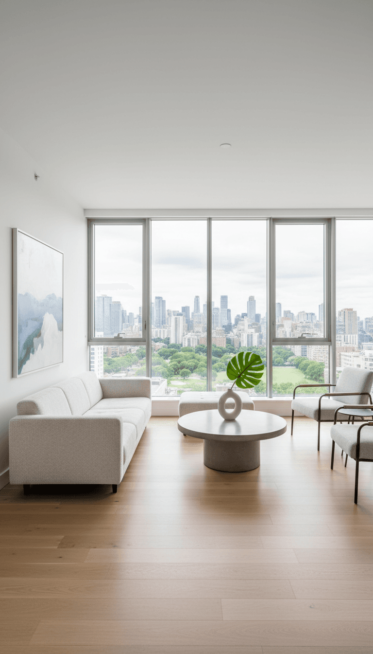 Bright modern apartment living room