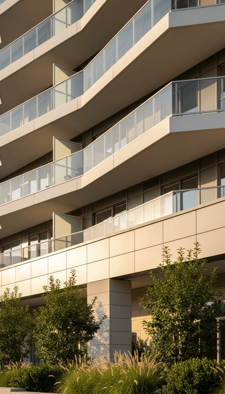 Well-maintained residential building exterior with quality landscaping and professional upkeep