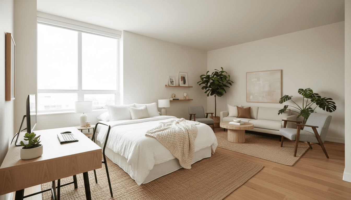 Studio and one-bedroom flats