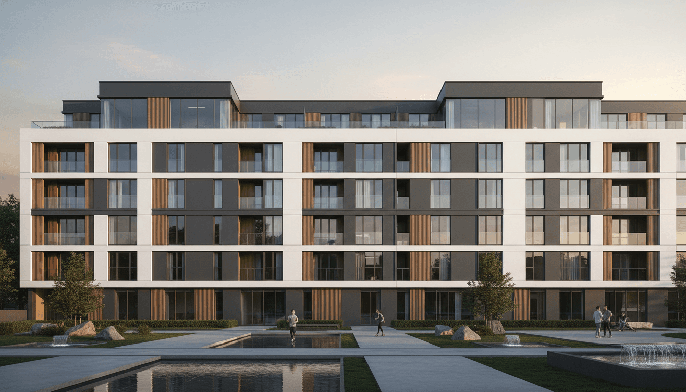 Modern apartment complex in Croydon area